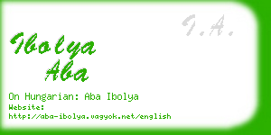 ibolya aba business card